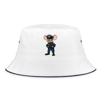 Policière Souris / Souris Policière - Bob - blanc/marine - Devant