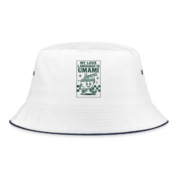 Umami Is Love | Ramen Noodles - Bucket Hat - white/navy - Front
