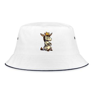 Donkey Donkey Donkey Holder Muli Long-Eared Donkey Muli - Bucket Hat - white/navy - Front