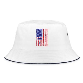 House Painter Professional Painter Dad Gift Idea - Bucket Hat - Weiß/Navy - Vorne