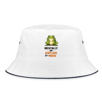 Meme de la grenouille en mode avion - Bob - blanc/marine - Devant