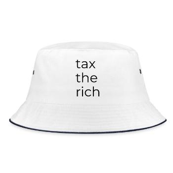 Tax the rich - Bucket Hat - white/navy - Front