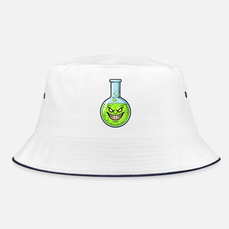Green Alchemy Bottle with a Grim Smile Bucket Hat
