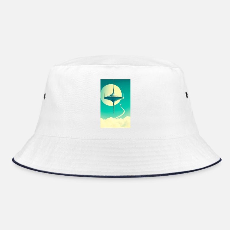 Städte beginnen über den Wolken zu schweben Bucket Hat