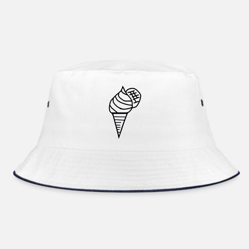 Eis  Eiscreme 60er Retro Eiswaffel Kinder Bucket Hat