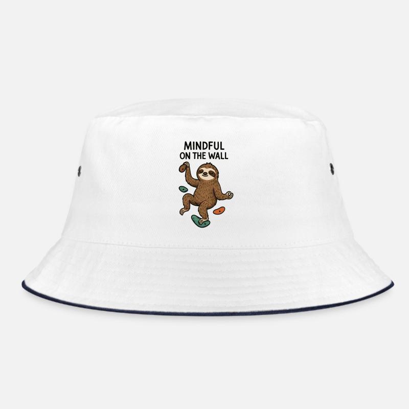Mindful on the Wall – Zen Sloth on Wall Bucket Hat