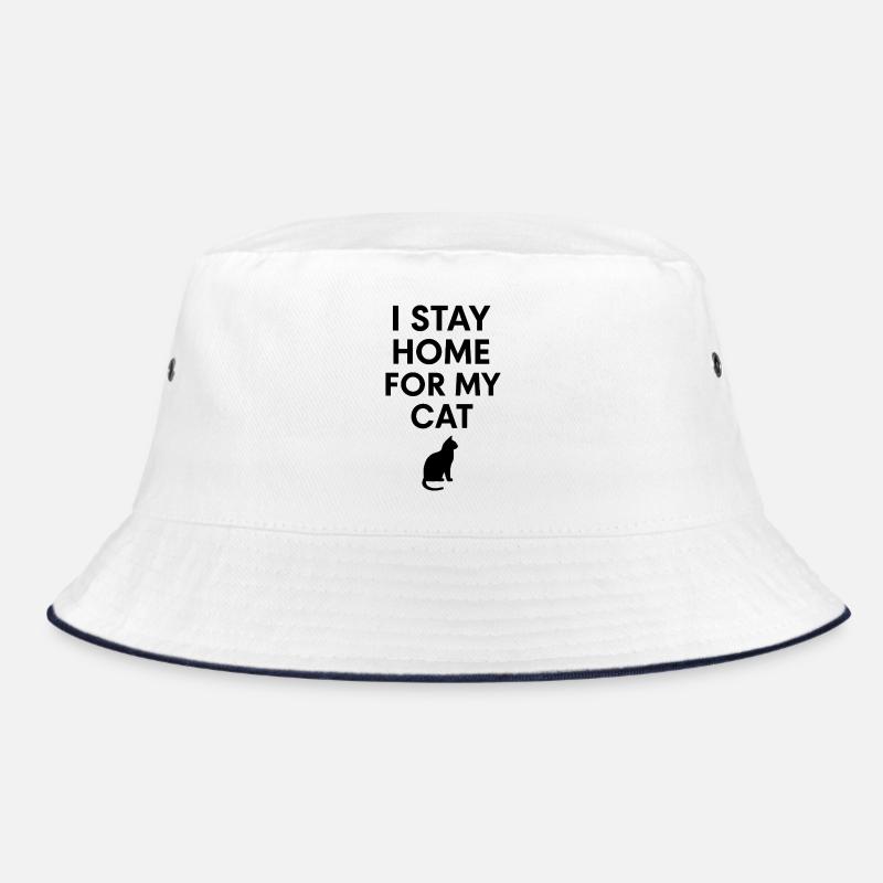 Je reste à la maison pour mon chat - Bob - blanc/marine