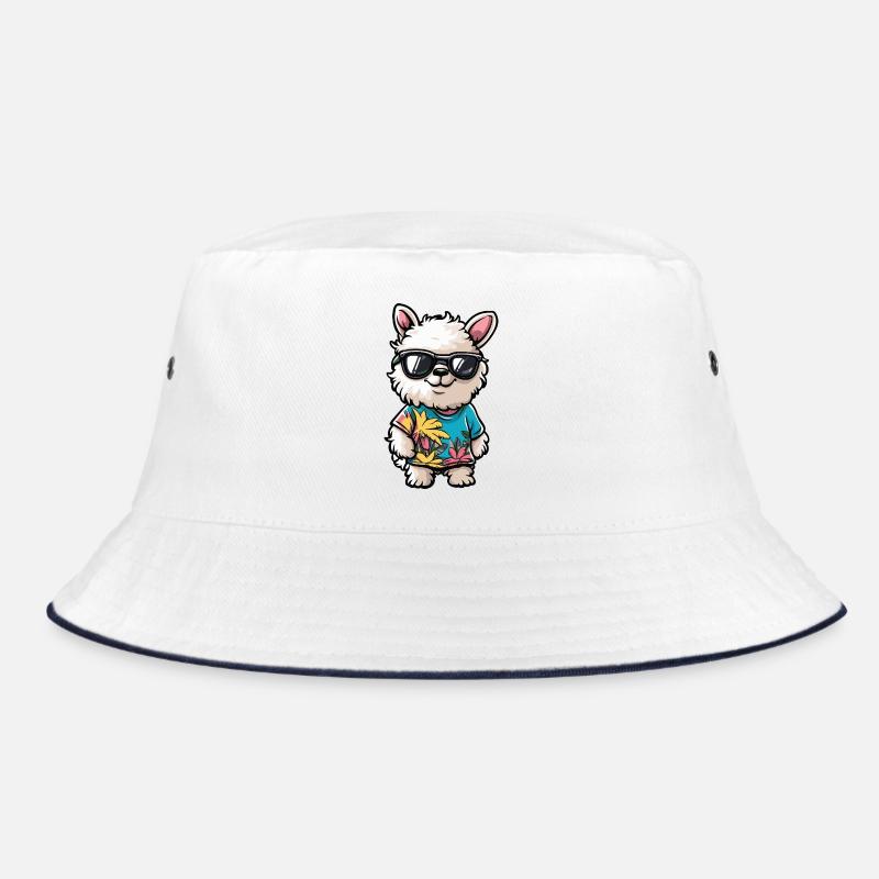 Alpaka Llama Comic Urlaub Bucket Hat
