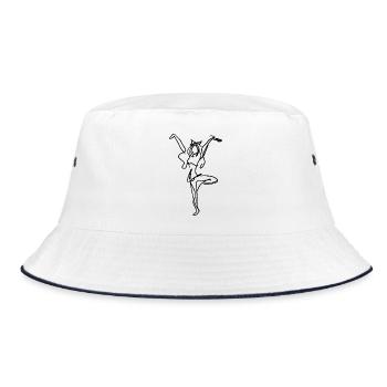 cheerleader - Bucket Hat - white/navy - Front