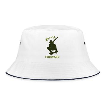 Moving Forward – Skateboarding T-Shirt - Bucket Hat - white/navy - Front