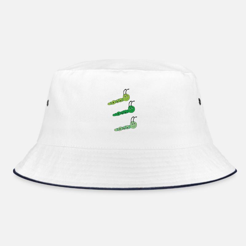 Caterpillars triplets - Bucket Hat - white/navy