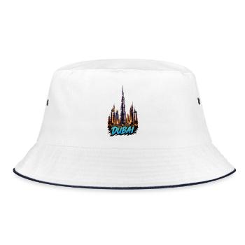 Effet néon de la Skyline de Dubaï - Bob - blanc/marine - Devant