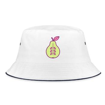 divided bulb - Bucket Hat - white/navy - Front