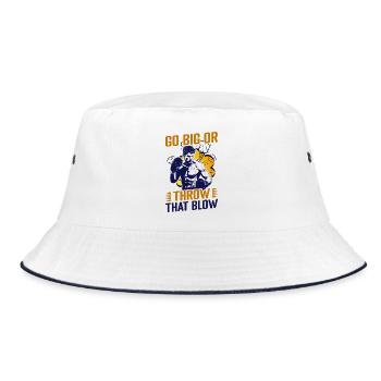 Go Big Or Throw Gloves Boxing Gloves - Bucket Hat - white/navy - Front