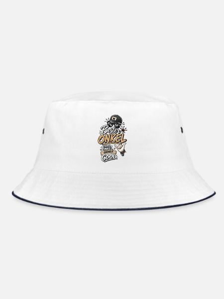 Bester Onkel: Einmal Onkel, Immer Cool - Bucket Hat - Weiß/Navy