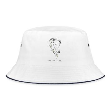Windhund-Rettungs-Sanftes Riesenhemd - Bucket Hat - Weiß/Navy - Vorne