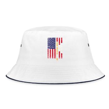 Kranführer Kran - Bucket Hat - Weiß/Navy - Vorne