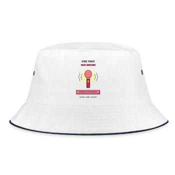 FakeOne - Bucket Hat - Weiß/Navy - Vorne