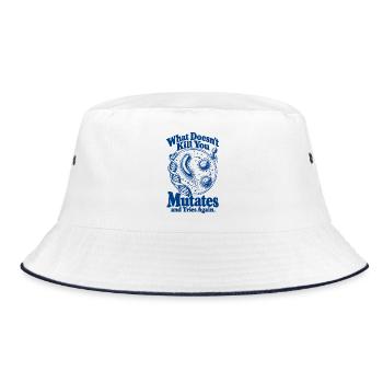 What Doesnt Kill You Mutates - Bucket Hat - Weiß/Navy - Vorne