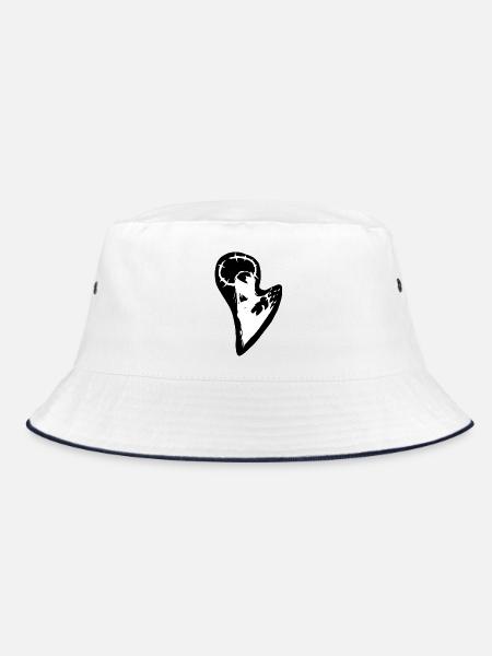 Barbed Halo Silhouette - Bucket Hat - Weiß/Navy