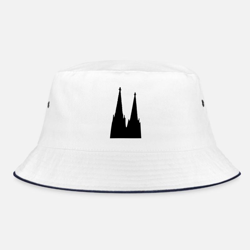Der Kölner Dom in Köln - Bucket Hat - Weiß/Navy