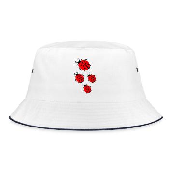 ladybug marienkaefer - Bucket Hat - Weiß/Navy - Vorne