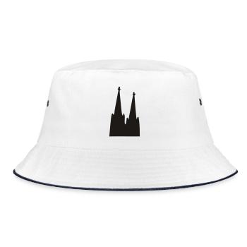 Köln Kölner Dom - Bucket Hat - Weiß/Navy - Vorne