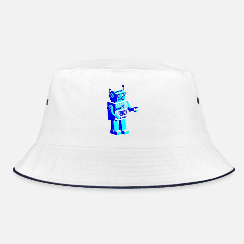 retro robot roboter Bucket Hat