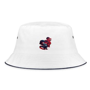 Dragon - Bucket Hat - white/navy - Front