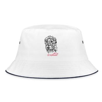 IRISH WOLFHOUND Irischer Wolfshund Wilsigns Hunde - Bucket Hat - Weiß/Navy - Vorne