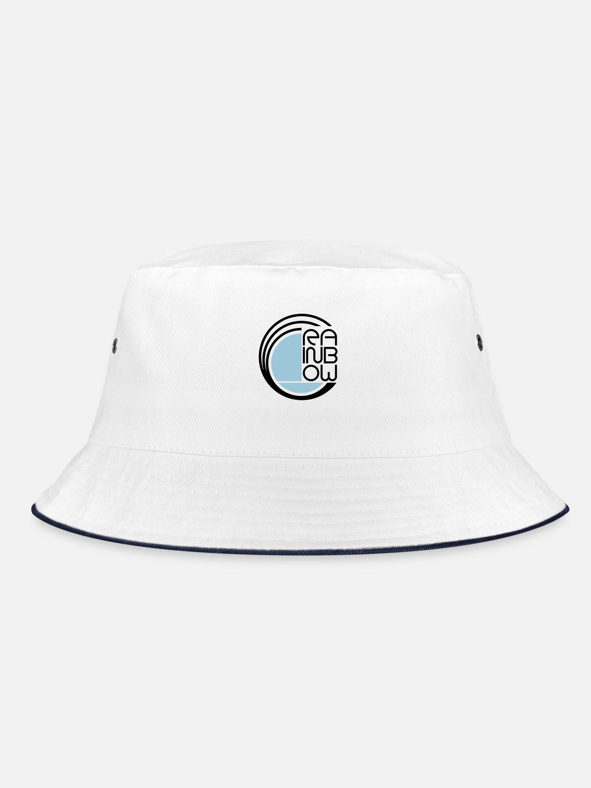 rainbow_f2 - Bucket Hat - white/navy - Front