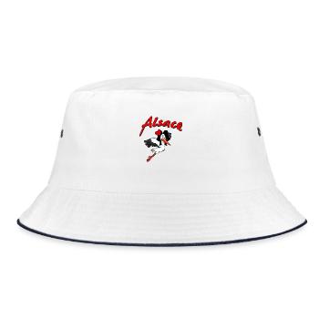 Alsace Saint Valentin - Bucket Hat - white/navy - Front