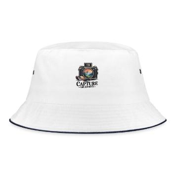Capture the Journey - Bucket Hat - Weiß/Navy - Vorne