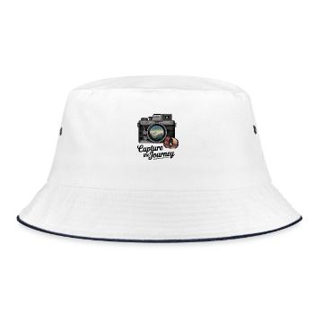 Capture the Journey - Bucket Hat - Weiß/Navy - Vorne