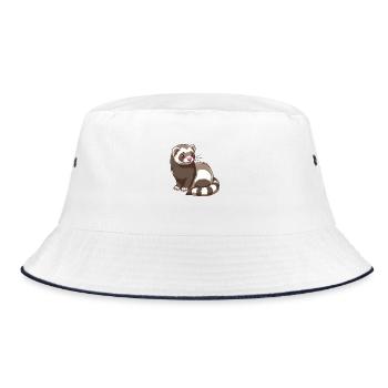 Ferret - Bucket Hat - white/navy - Front