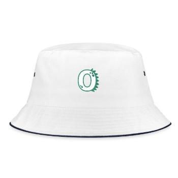 Number 0 - Bucket Hat - white/navy - Front