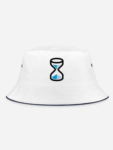 Sanduhr - Bucket Hat - Weiß/Navy - Vorne