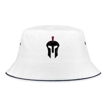 Sparta Helm - Bucket Hat - Weiß/Navy - Vorne