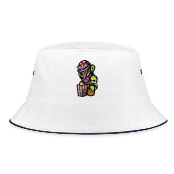 Carnivorous Plant - Bucket Hat - white/navy - Front