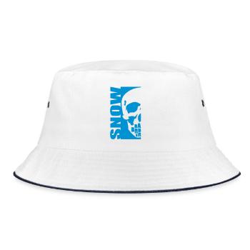 snow boarder skull - Bob - blanc/marine - Devant