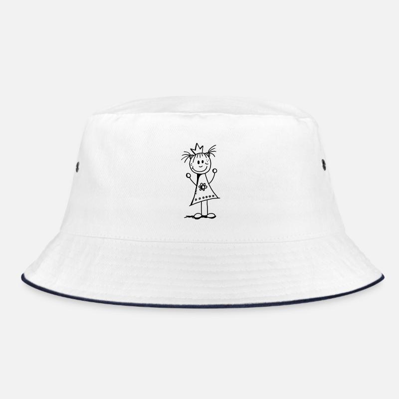 Kleine Prinzessin - Krone - Strichmännchen Bucket Hat