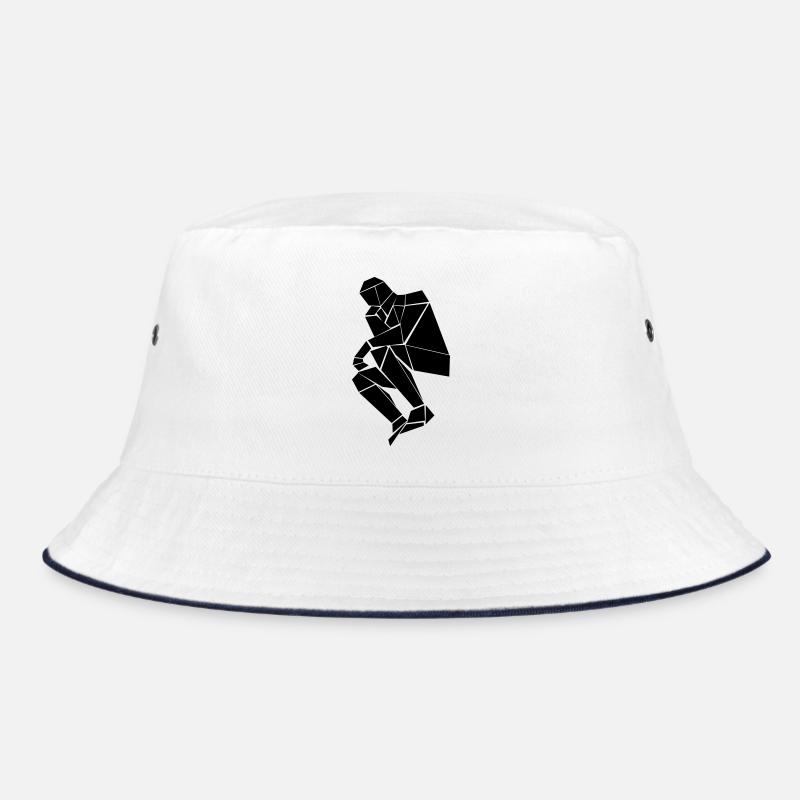 The thinker of triangles and squares Bucket Hat