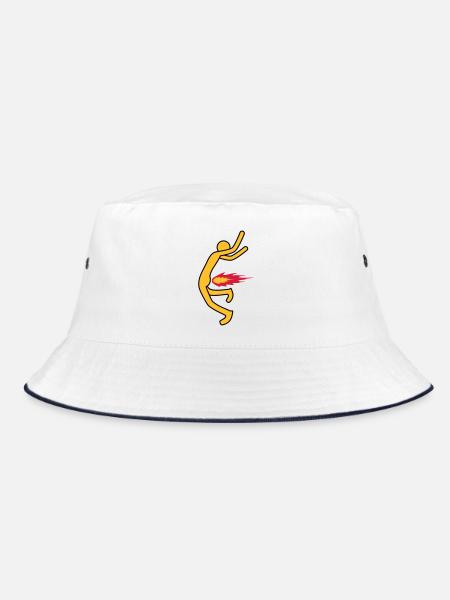 Fire Fart - Bucket Hat - Weiß/Navy - Vorne