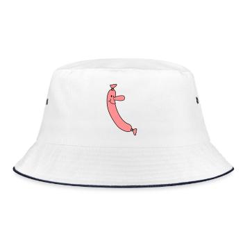 Sausage Man - Bucket Hat - white/navy - Front