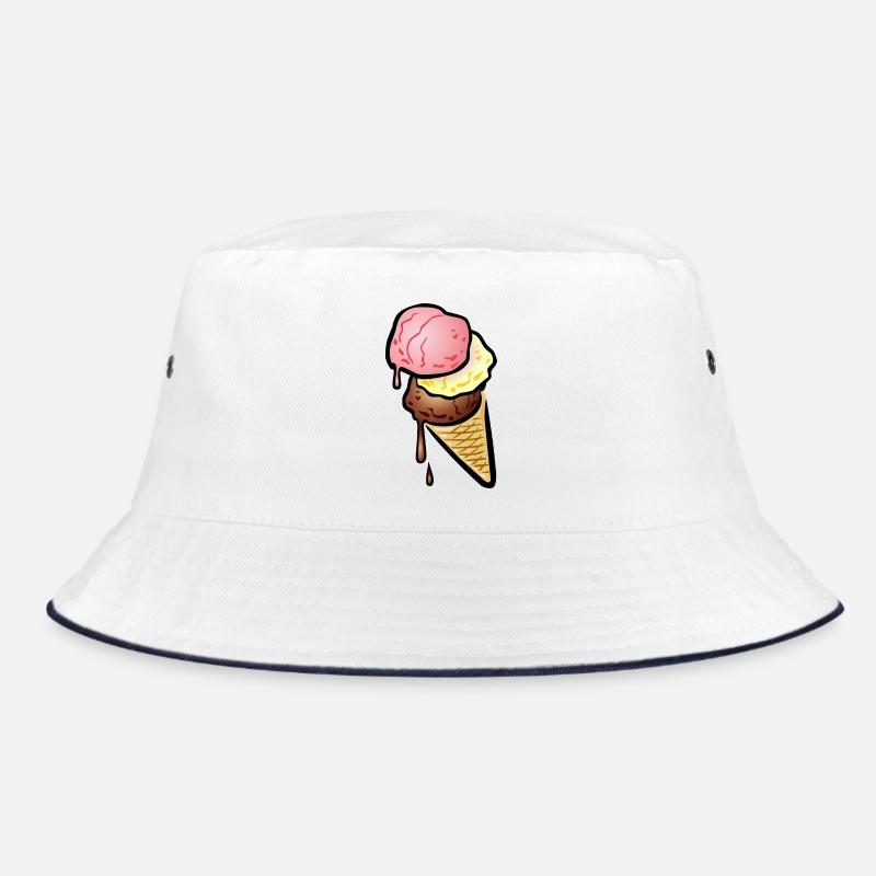 Eistüte mit drei Kugeln Eis Bucket Hat