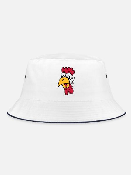 hahn - Bucket Hat - white/navy - Front