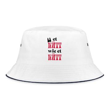 Karneval - Bucket Hat - Weiß/Navy - Vorne