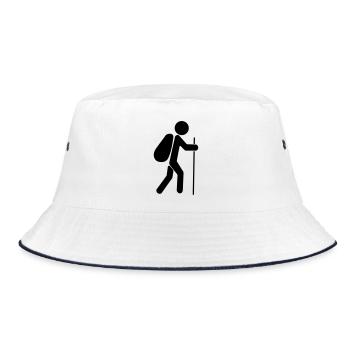 Bergsteiger - Bucket Hat - Weiß/Navy - Vorne