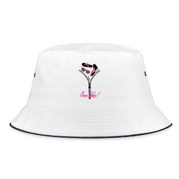 So Girly - Bucket Hat - white/navy - Front