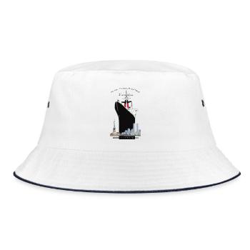 LINER FRANKREICH NEW YORK Louis RUNEMBERG © Adagp - Bucket Hat - Weiß/Navy - Vorne